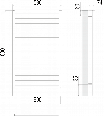 Ватикан П12 500х1000 электро (sensor quick touch) Полотенцесушитель TERMINUS) крашеные Красноуфимск - фото 3 Ватикан П12 500х1000 электро (sensor quick touch) Полотенцесушитель TERMINUS) крашеные Красноуфимск - фото 3