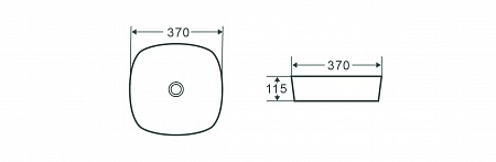 Раковина накладная Terminus Классик 370х370х115 Красноуфимск - фото 3