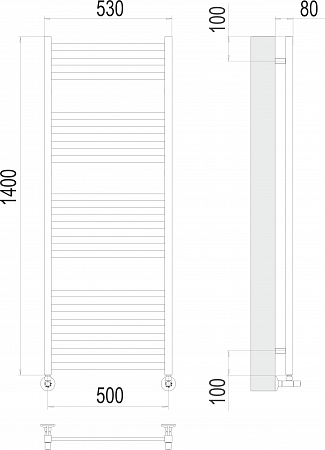 Грета П18 500х1400 Полотенцесушитель  TERMINUS Красноуфимск - фото 3