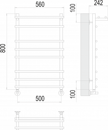 Ватра с/п П8 500х800 Полотенцесушитель  TERMINUS Красноуфимск - фото 3