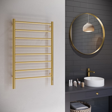 Аврора П8 500х850 Электро Полотенцесушитель TERMINUS Брашированное золото Красноуфимск - фото 3 Аврора П8 500х850 Электро Полотенцесушитель TERMINUS Брашированное золото Красноуфимск - фото 3