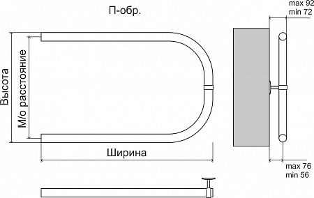 П-обр БШ 320х600 Полотенцесушитель  TERMINUS Красноуфимск - фото 3