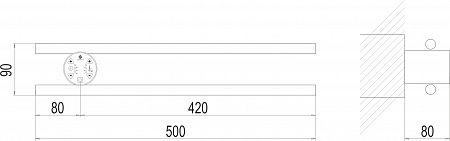 Полка Электро П2 КРУГ 500х90 NEW Красноуфимск - фото 3