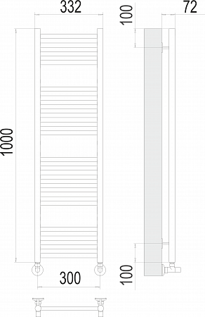 Аврора П20 300х1000 Полотенцесушитель  TERMINUS Красноуфимск - фото 3