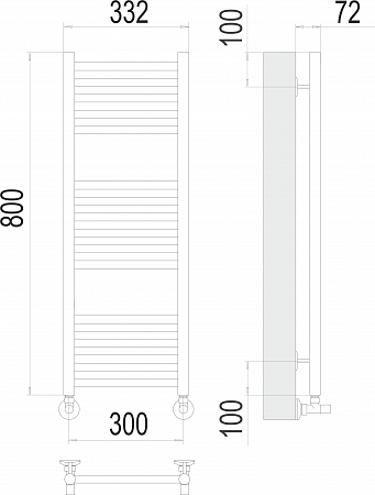 Аврора П16 300х800 Полотенцесушитель  TERMINUS Красноуфимск - фото 3