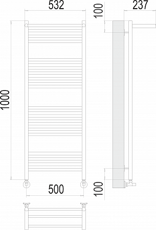 Аврора с/п П20 500х1000 Полотенцесушитель  TERMINUS Красноуфимск - фото 3
