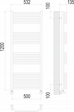 Виктория П22 500х1200 Полотенцесушитель  TERMINUS Красноуфимск - фото 3
