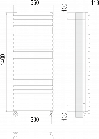 Кремона П22 500х1400 Полотенцесушитель  TERMINUS Красноуфимск - фото 3