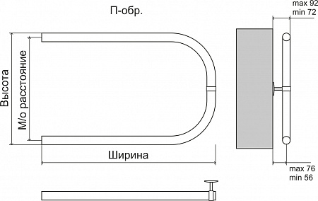 П-обр БШ 500х400 Полотенцесушитель  TERMINUS Красноуфимск - фото 3
