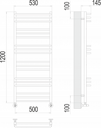 Соренто П18 500х1200 Полотенцесушитель  TERMINUS Красноуфимск - фото 3