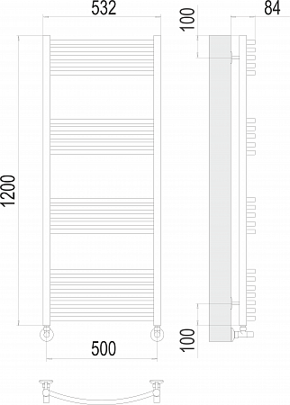 Классик П22 500х1200 Полотенцесушитель  TERMINUS Красноуфимск - фото 3