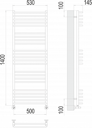 Соренто П23 500х1400 Полотенцесушитель  TERMINUS Красноуфимск - фото 3