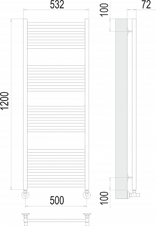 Аврора П22 500х1200 Полотенцесушитель  TERMINUS Красноуфимск - фото 3
